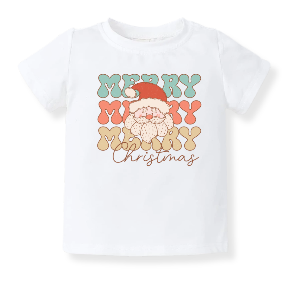 Merry Christmas Baby Bodysuit Cute Tshirt for Kids Toddler Tee Christmas Gift for Baby Clothes