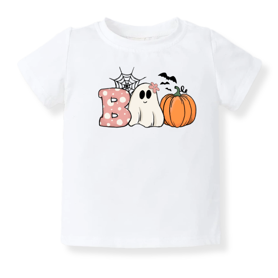 Cute Boo Halloween Baby Bodysuit, Pumpkin Halloween Toddler & Kids T-Shirt