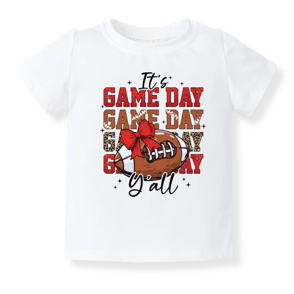 It's Game Day Y'all Football Baby Bodysuit Toddler & Kids T-Shirt, Football Outfit Game Day Family Tshirt