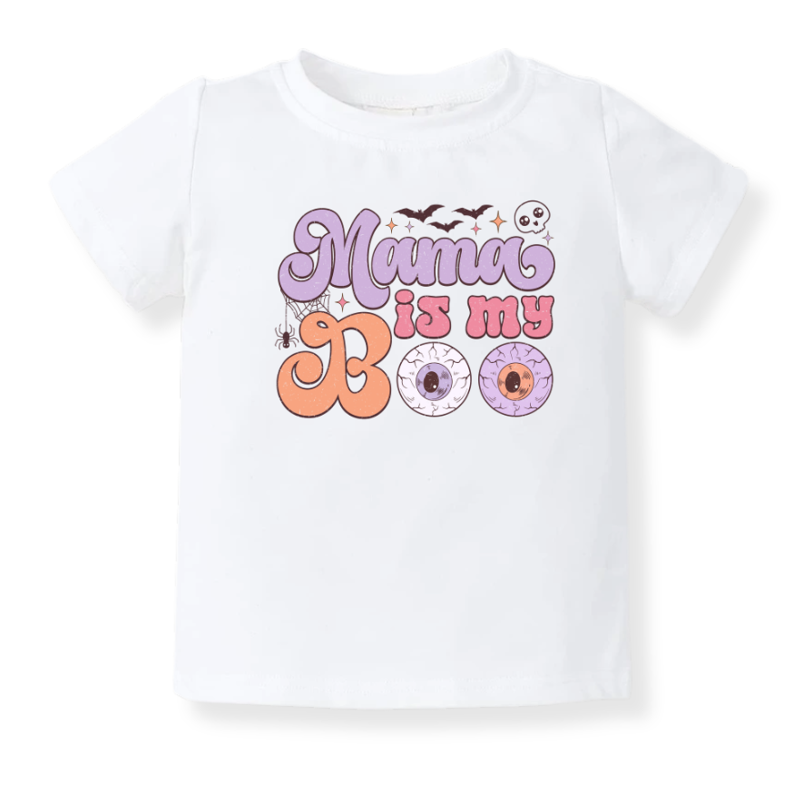 Mama is My Boo Baby Bodysuit, Halloween Toddler & Kids T-Shirt - Cute Halloween Outfit