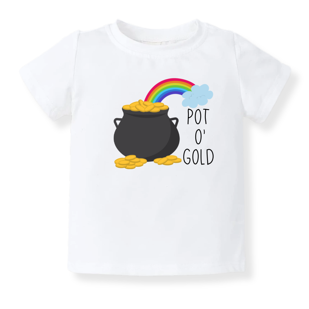 Pot o' gold Rainbow Baby Bodysuit Boho Tshirt for Kids & Toddler Tee, Baby Gift for Newborn Outfit (Copy)