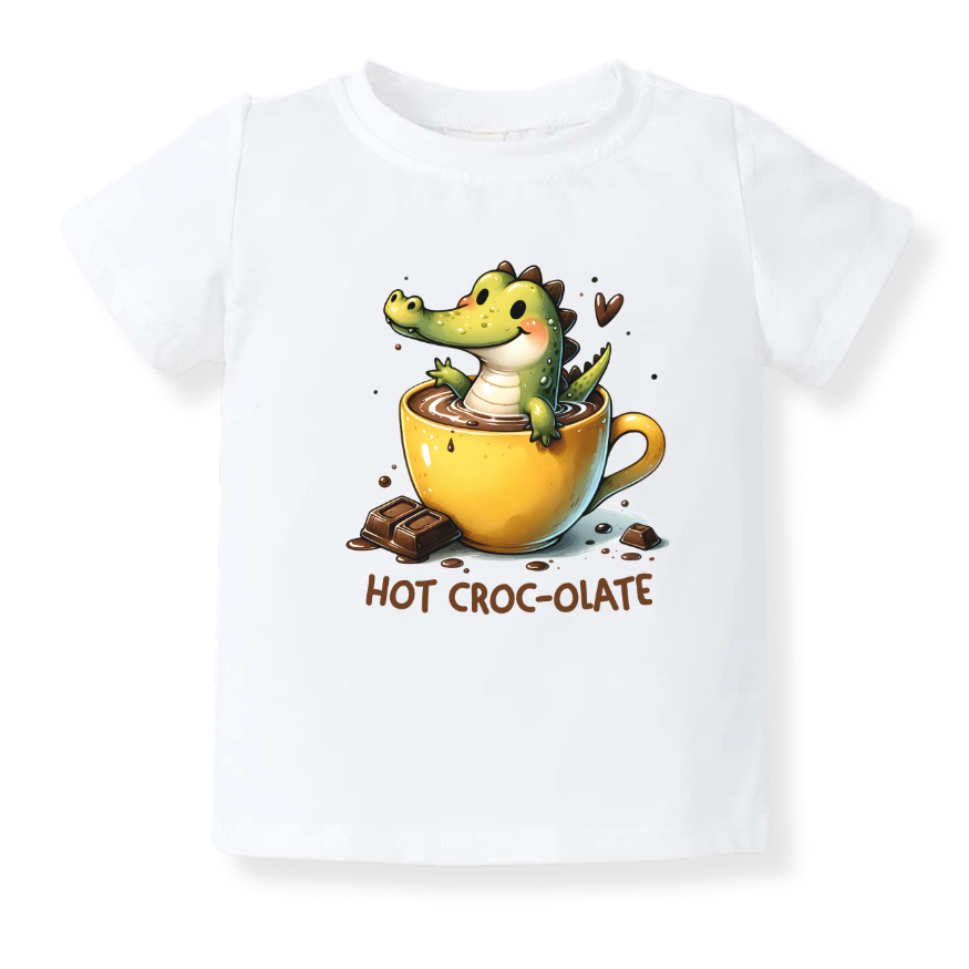 Hot Croco-late Baby Bodysuit – Cute Crocodile Kids T-Shirt & Toddler Tee, Funny Animal-Themed Outfit