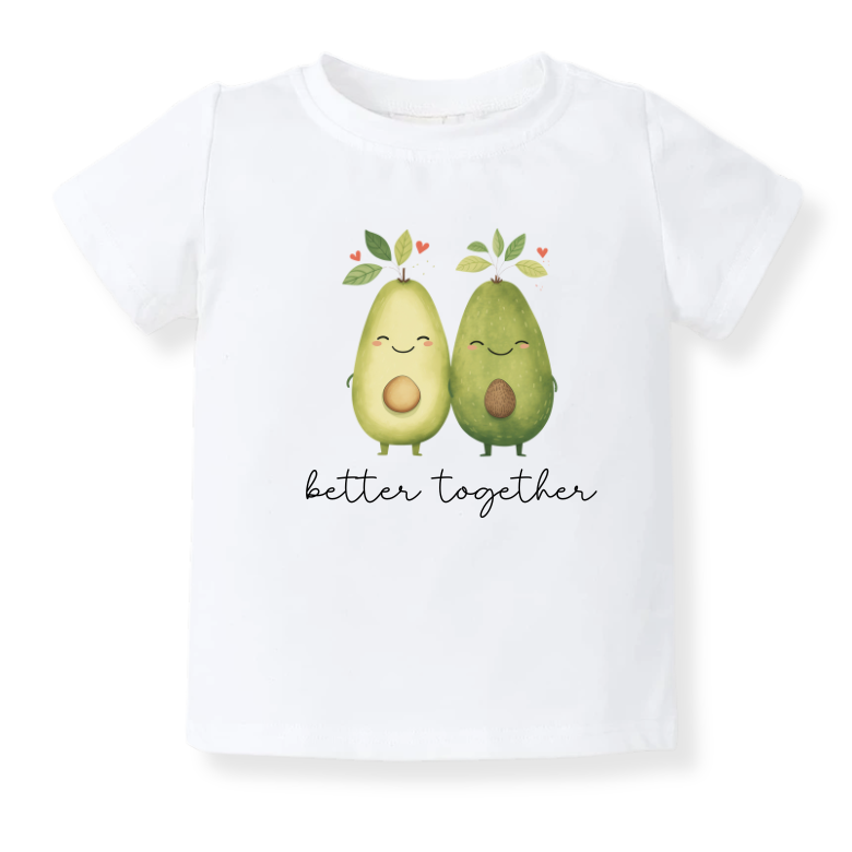 Better Together Avocado Baby Bodysuit – Cute Kids T-Shirt & Toddler Tee, Avocado Outfit
