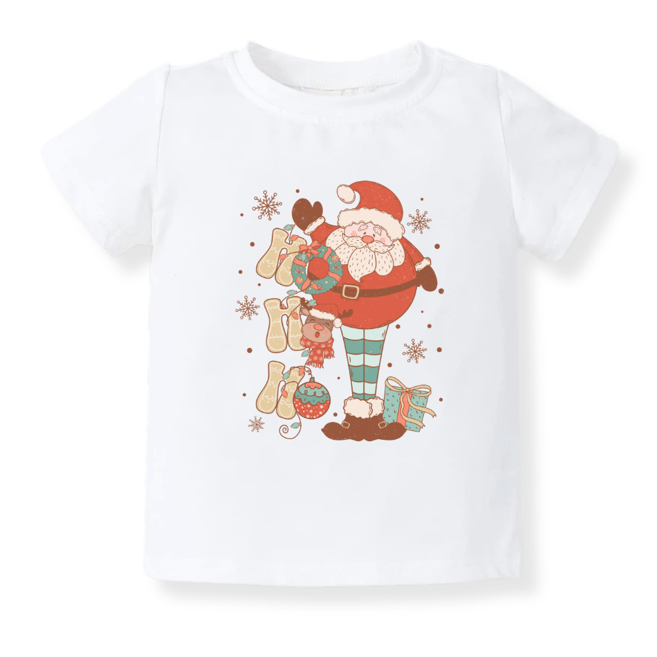 Ho Ho Ho Christmas Baby Bodysuit Cute Tshirt for Kids Toddler Tee Christmas Gift for Baby Clothes