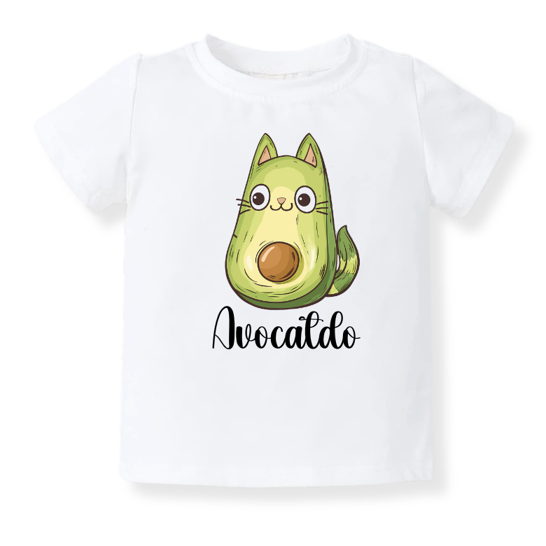 Cute Cat Avocado Baby Bodysuit – Cat Kids T-Shirt & Toddler Tee, Cat Sweater
