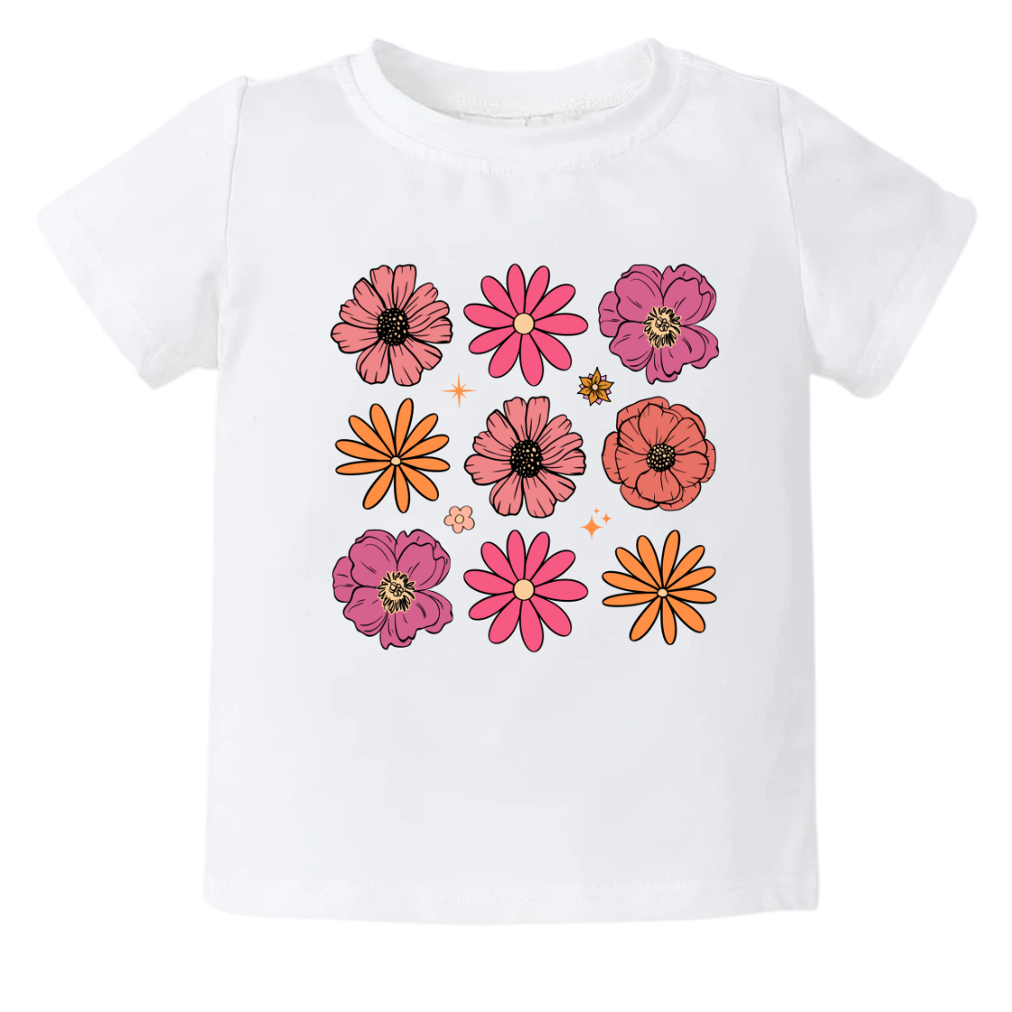 Adorable Baby Onesie & Kid T-Shirt with Charming Flower Design - Perfect for Your Little Blossoms! Shop Now for Delightful Floral Outfits at Mango House Creations. #KidsFashion #CuteFlowers #BabyApparel #TrendyKids