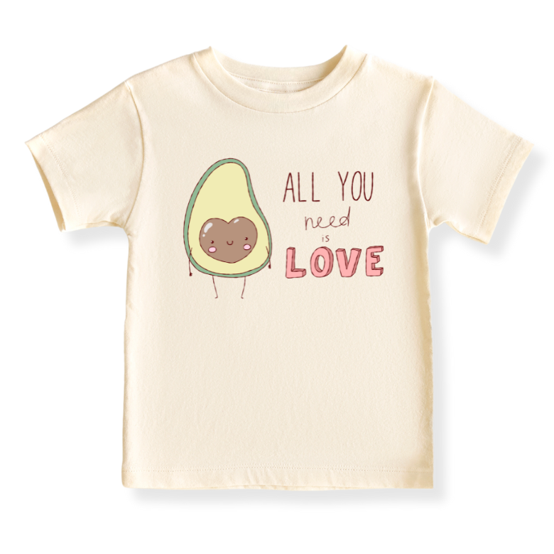 All You Need Is Love Avocado Baby Bodysuit – Avocado Kids T-Shirt Fruits Themed Outfit