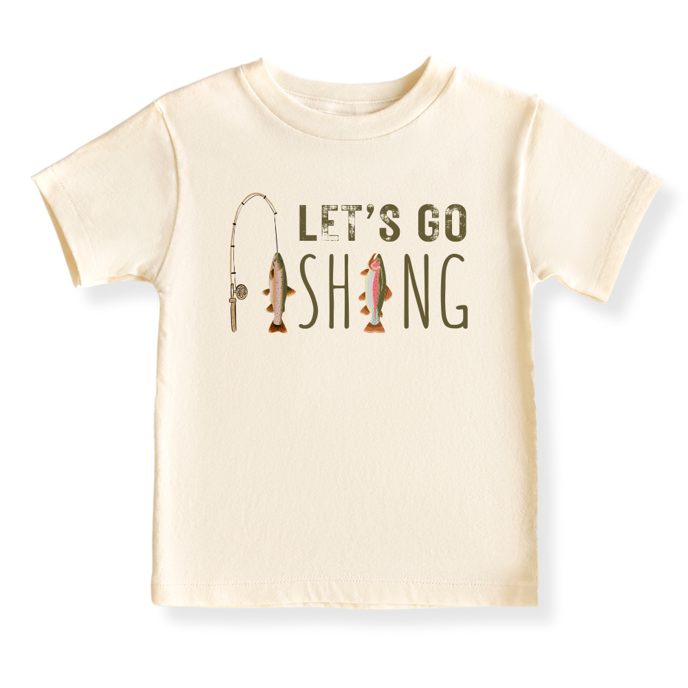 Let's Go Fishing Baby Bodysuit Fishing Tshirt for Kids Toddler Tee Cute Baby Gift for Baby Clothes Fishing Outfit