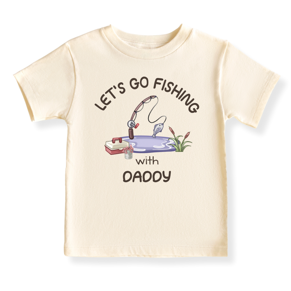 Let's Go Fishing with Daddy Shirt – Baby Bodysuit, Toddler, Kids & Adult Matching Fishing Outfit
