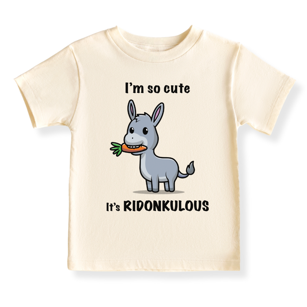 Ridonkulous Cute Donkey Baby Bodysuit, Kids & Toddler T-Shirt – Funny Donkey Animals Baby Clothes