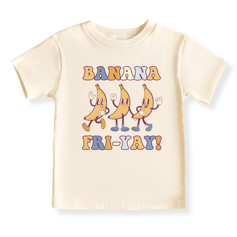 Banan Fri-Yay! Shirt Banana Baby Bodysuit, Kids & Toddler T-Shirt – Funny Friday Outfit