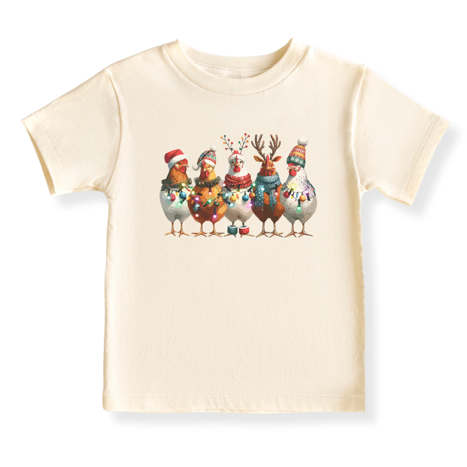 Christmas Baby Bodysuit Funny Chickens Tshirt for Kids Toddler Tee Funny Christmas Gift for Baby Clothes