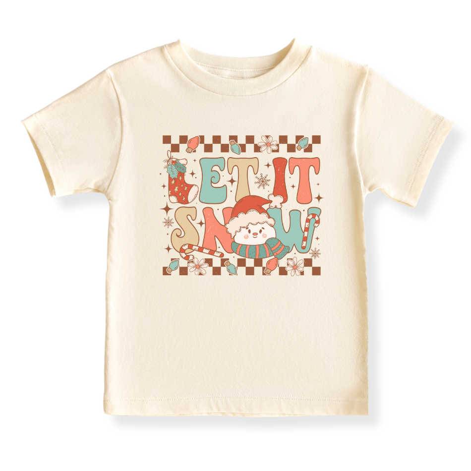 Let is Snow Christmas Baby Bodysuit Cute Tshirt for Kids Toddler Tee Christmas Gift for Baby Clothes