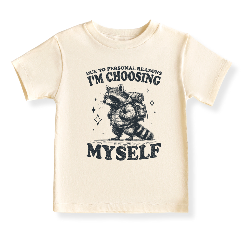 Funny Racoon Baby Bodysuit Self Care Tshirt for Kids Toddler Tee