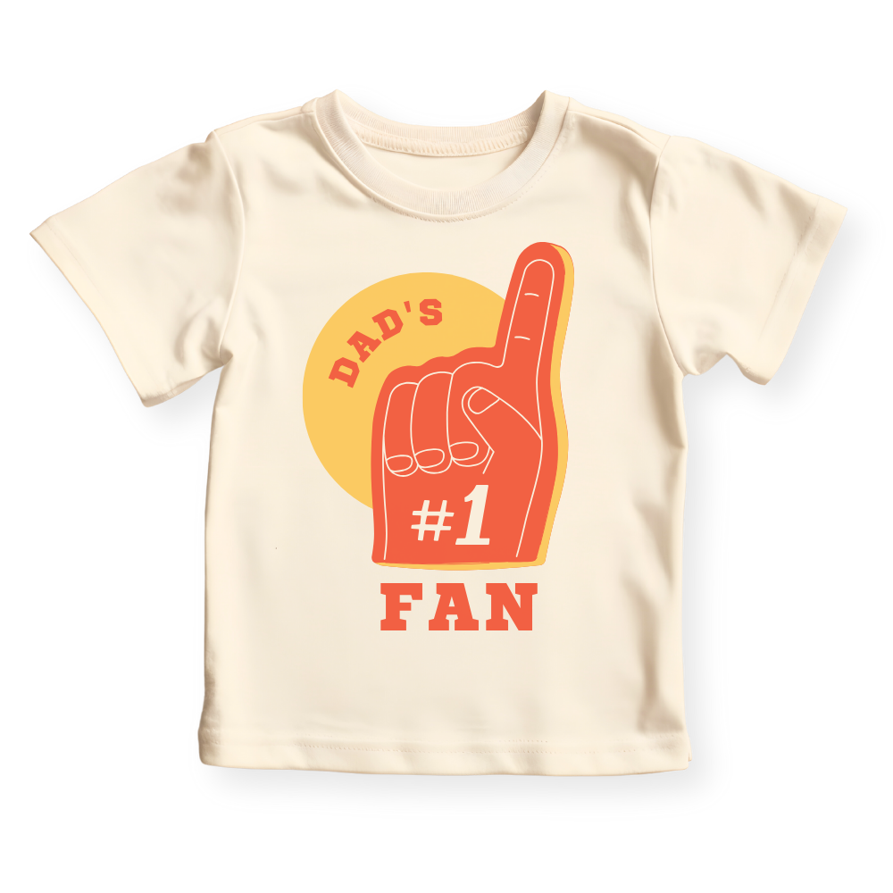Dad's #1 Fan Baby Bodysuit, Toddler, Kids Tshirt & Sweater for Children Outfit - Gift for Dad