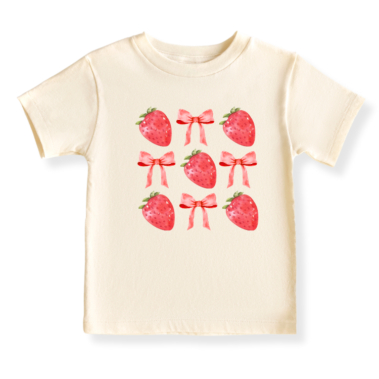 Cute Strawberries & Bows Baby Bodysuit, Newborn & Kids Tshirt, Strawberries Sweatshirt