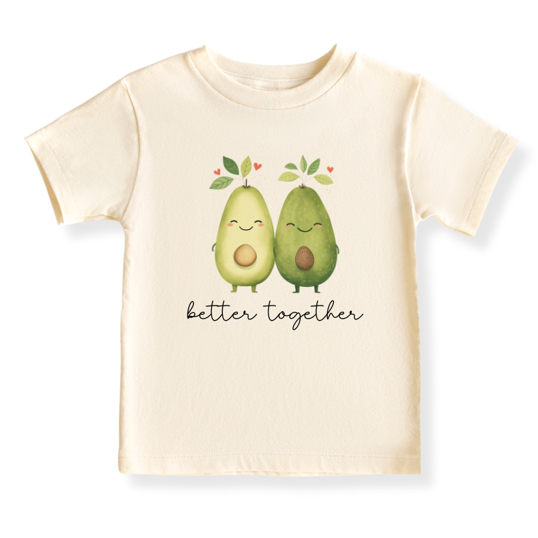 Better Together Avocado Baby Bodysuit – Cute Kids T-Shirt & Toddler Tee, Avocado Outfit