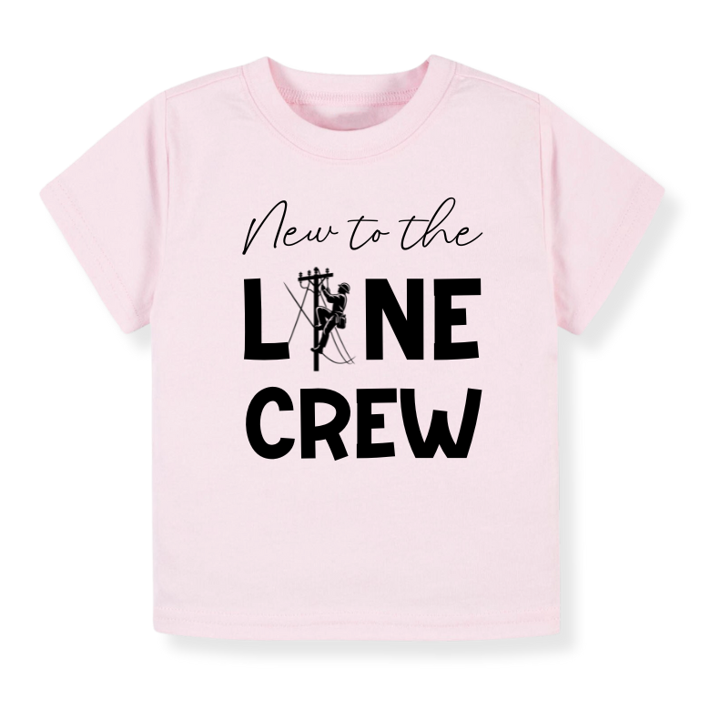 Baby Bodysuit, Kids & Toddler T-Shirt – 'New to the Line Crew' Utility & Lineman-Themed Baby Clothes