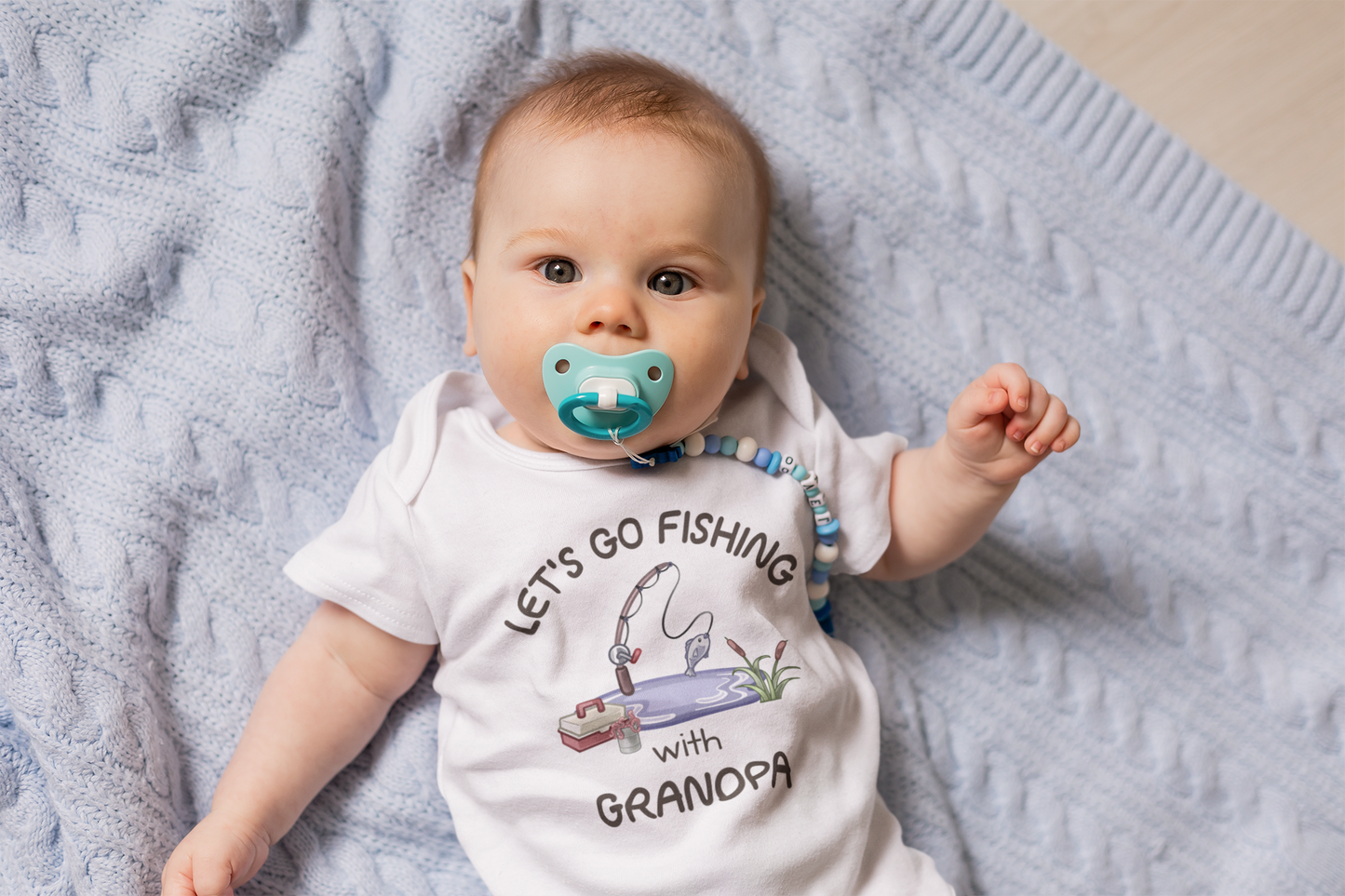 Let's Go Fishing with Grandpa Shirt – Baby Bodysuit, Toddler, Kids & Adult Matching Fishing Outfit