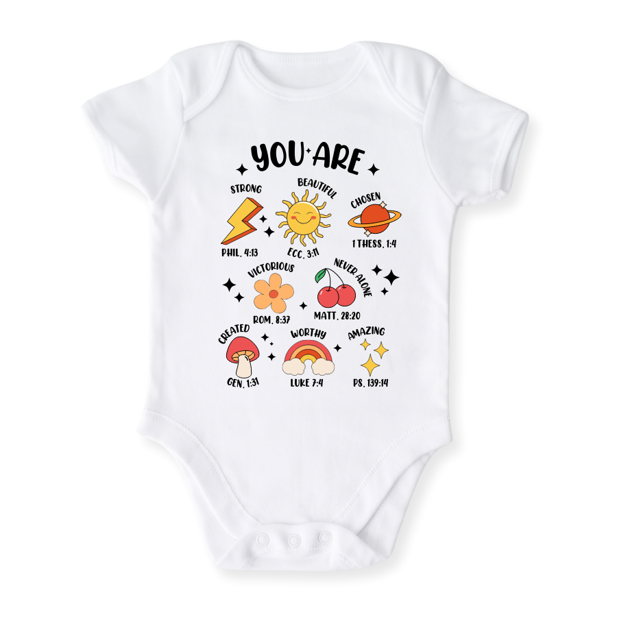 Cute Baby Bodysuit Inspirational Tshirt for Kids Toddler Tee Baby Girl Outfit Retro Shirt