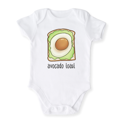 Cute Avocado Toast Baby Bodysuit – Avocado Shirt, Food Lovers Breakfast Tee