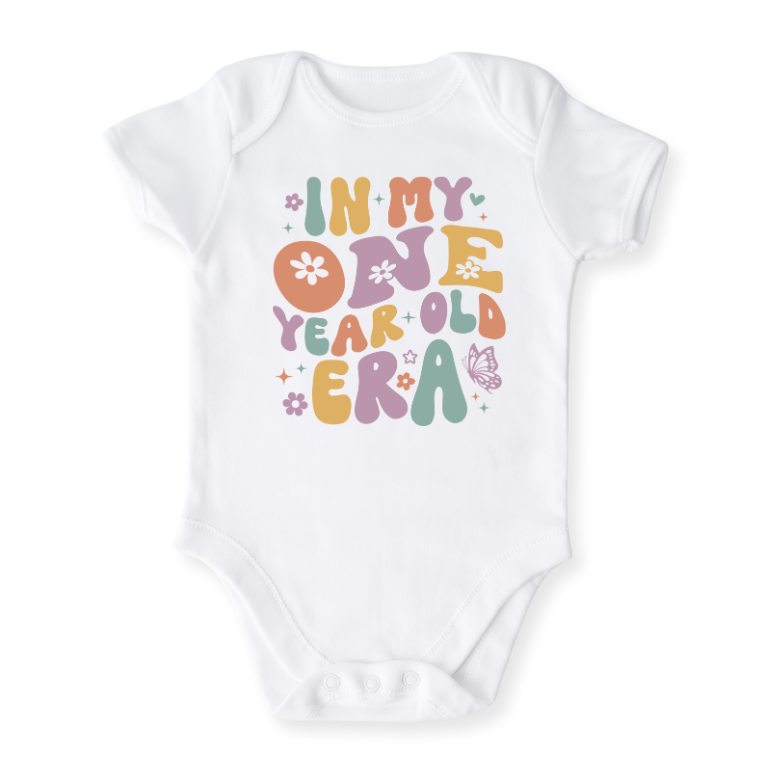 In my One Year Old Tshirt Cute Toddler & Kids T-Shirt, Clothes Birthday Gift for Girl First Birthday Outfit