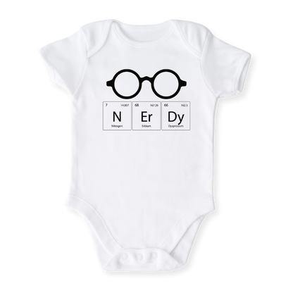 NERDY Periodic Table Funny Science Themed Outfit for Baby Bodysuit, Kids & Toddler Tsshirt