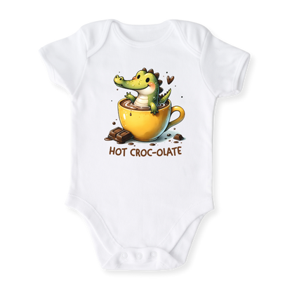 Hot Croco-late Baby Bodysuit – Cute Crocodile Kids T-Shirt & Toddler Tee, Funny Animal-Themed Outfit