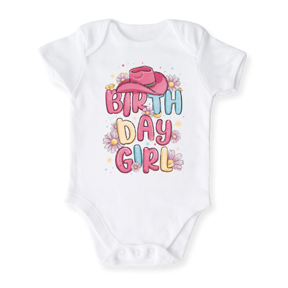 Howdy Birthday Girl Tshirt Cute Baby Bodysuit, Toddler & Kids T-Shirt, Premium Clothes Birthday Gift for Girl
