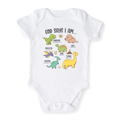 baby onesie onsie clothes girl boy funny newborn gifts outfit toddler infant jersey apparel shirt baby shower kids unisex bodysuit months little cute cool clothing sleeve mommy cotton newborn name dinosaurs bible christian catholic 