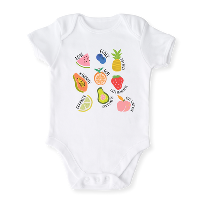 Fruits of the Spirits Tropical Fruits Baby Bodysuit – Inspirational Kids Tshirt