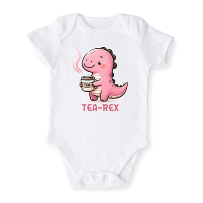 Tea-Rex Baby Bodysuit – Cute Dinosaur Kids T-Shirt & Toddler Tee, Dinosaur Sweater
