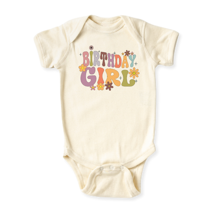 Cute Birthday Girl Tshirt Birthday Outfit for Baby, Kids Tee, Retro Birthday Shirt