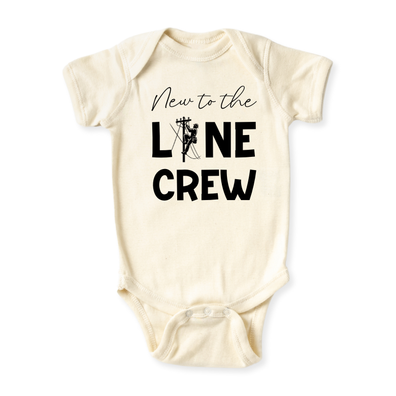 Gift for Lineman Families Baby onesie newborn onsie baby shower gift fathers day mothers day electrician linecrew baby boy baby girl toddler kids shirt tee tshirt unisex bodysuit pregnancy announcement reveal
