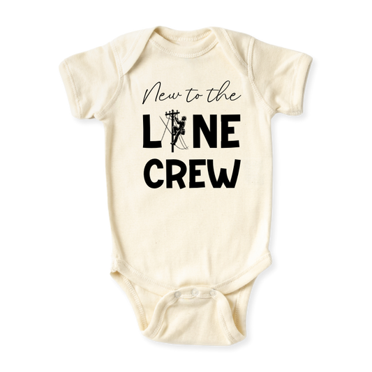 Gift for Lineman Families Baby onesie newborn onsie baby shower gift fathers day mothers day electrician linecrew baby boy baby girl toddler kids shirt tee tshirt unisex bodysuit pregnancy announcement reveal