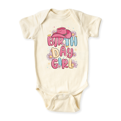 Howdy Birthday Girl Tshirt Cute Baby Bodysuit, Toddler & Kids T-Shirt, Premium Clothes Birthday Gift for Girl