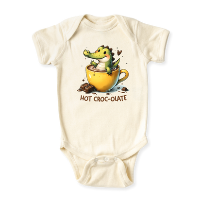 Hot Croco-late Baby Bodysuit – Cute Crocodile Kids T-Shirt & Toddler Tee, Funny Animal-Themed Outfit