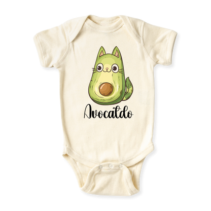 Cute Cat Avocado Baby Bodysuit – Cat Kids T-Shirt & Toddler Tee, Cat Sweater