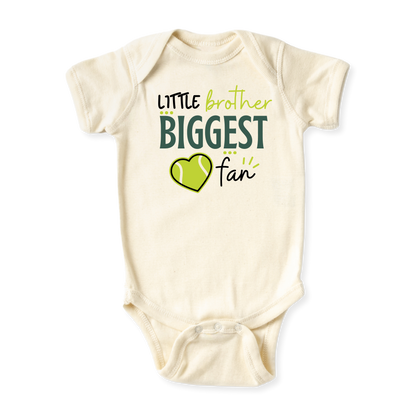 Little Brother Biggest Fan Tennis Shirt for Kids Toddler Tee Big Brother Shirt