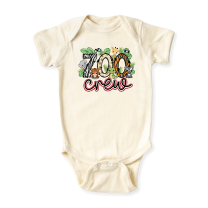 Zoo Crew Baby Bodysuit – Safari Animals Kids T-Shirt Toddler Tee, Fun Wild Animal Apparel for Little Explorers