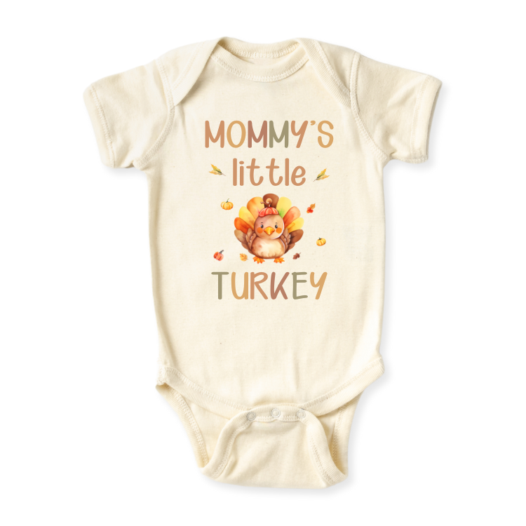 Mommys little turkey thanksgiving Baby onesie newborn onsie baby shower gift Fall Halloween Autumn boy baby girl toddler kids shirt tee tshirt unisex bodysuit pregnancy announcement baby surprise baby reveal pumpkin