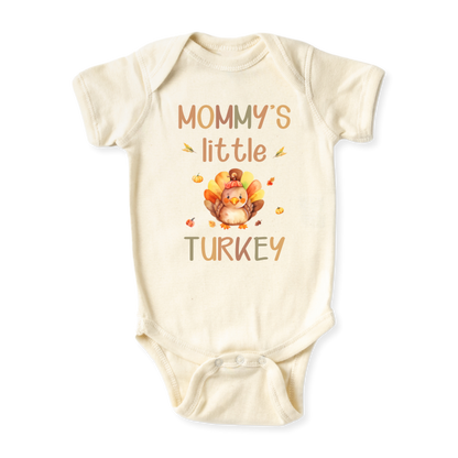 Mommys little turkey thanksgiving Baby onesie newborn onsie baby shower gift Fall Halloween Autumn boy baby girl toddler kids shirt tee tshirt unisex bodysuit pregnancy announcement baby surprise baby reveal pumpkin