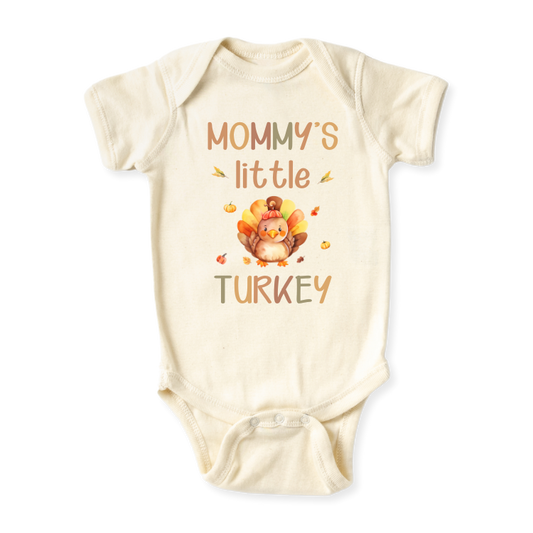 Mommys little turkey thanksgiving Baby onesie newborn onsie baby shower gift Fall Halloween Autumn boy baby girl toddler kids shirt tee tshirt unisex bodysuit pregnancy announcement baby surprise baby reveal pumpkin