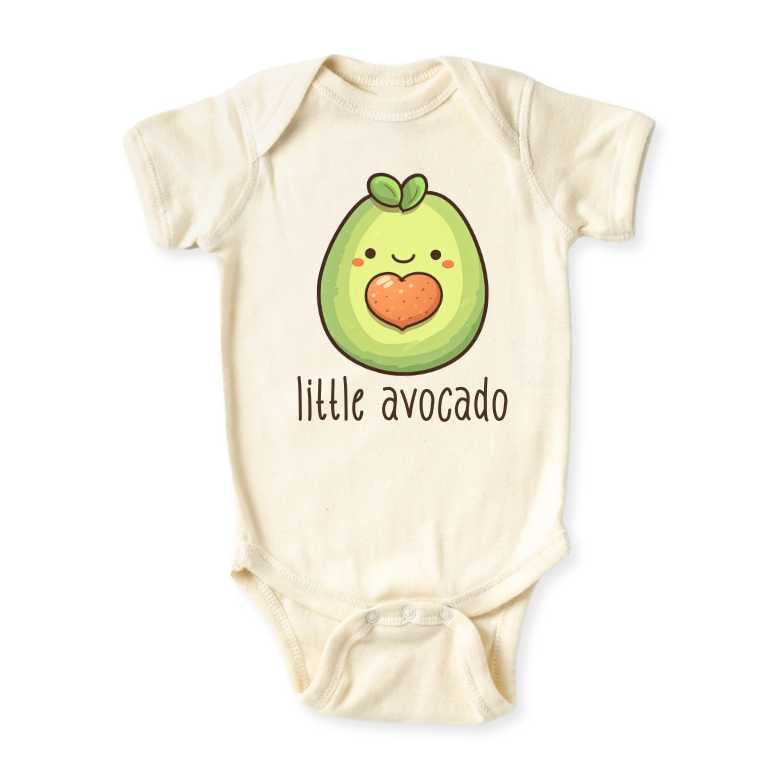 Little Avocado Baby Bodysuit – Cute Avocado Kids T-Shirt & Toddler Tee, Avocado Sweater