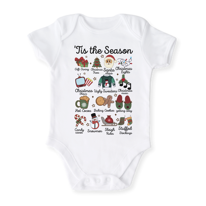 Tis The Season Tshirt Christmas Baby Bodysuit, Kids & Toddler T-Shirt – Christmas Outfit