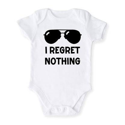 Funny Baby Bodysuit I Regret Nothing Tshirt for Kids Toddler Tee Funny Gift for Boys Outfit