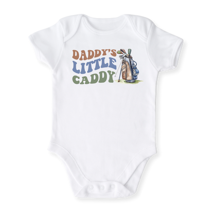 Daddy's Little Caddy Baby Bodysuit Toddler & Kids T-Shirt, Golf Outfit Golfing Baby Clothes