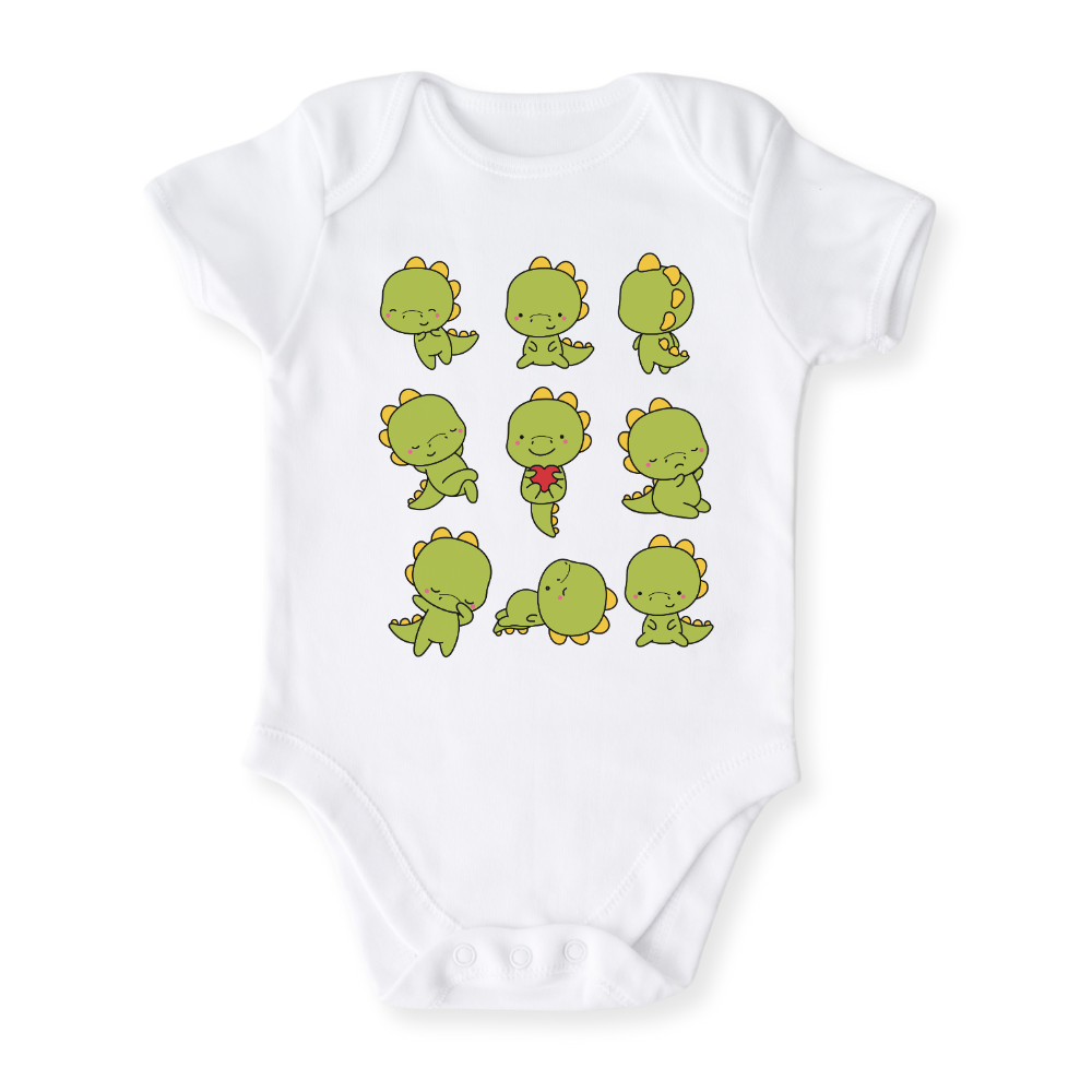 Cute Dinosaurs Baby Bodysuit Toddler & Kids T-Shirt, Dino Baby Clothes, Dino Shirt for Boys