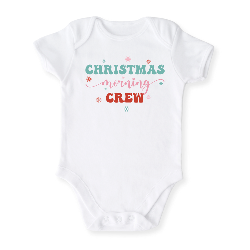 Christmas Morning Crew Tshirt Christmas Baby Bodysuit, Kids & Toddler T-Shirt – Family Xmas Outfit