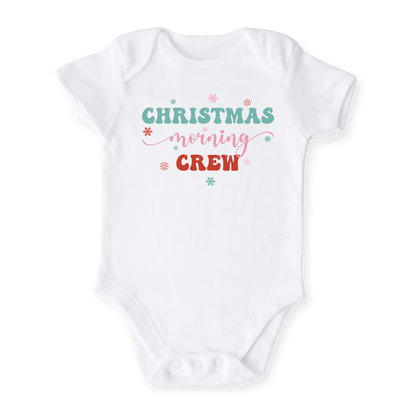 Christmas Morning Crew Tshirt Christmas Baby Bodysuit, Kids & Toddler T-Shirt – Family Xmas Outfit
